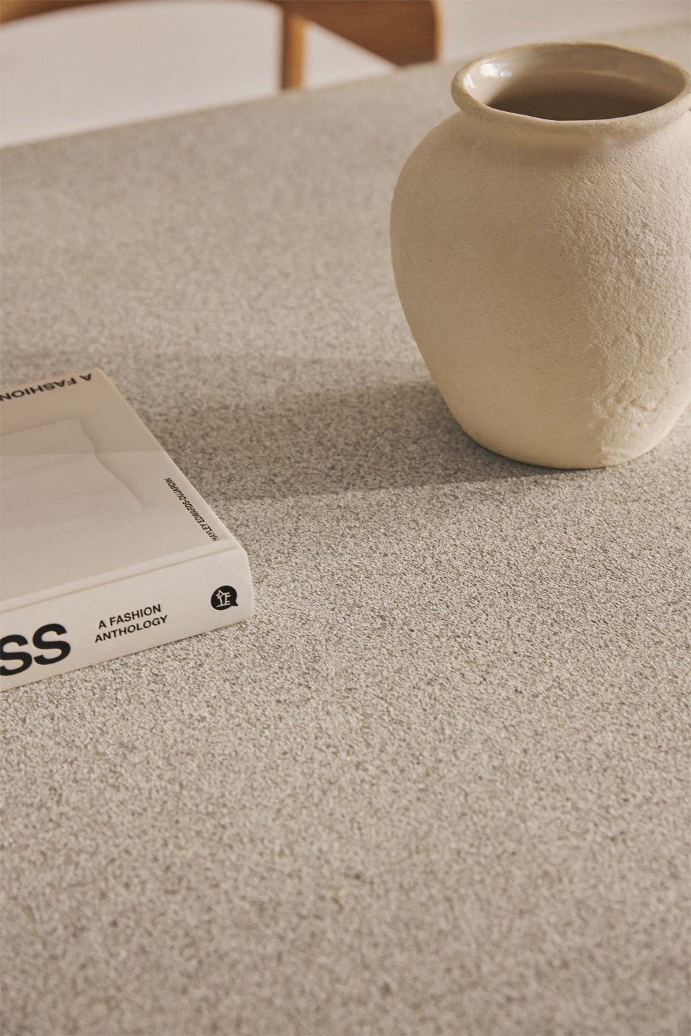 Oval dining table 260x110 cm in Aurean cement, gallery image 2