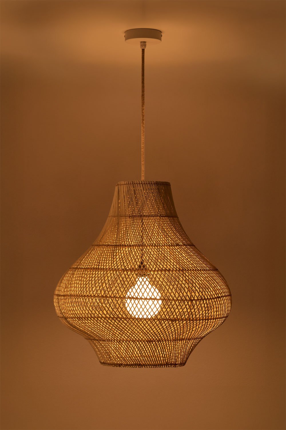 Magali rattan outdoor hanging ceiling lamp, gallery image 2