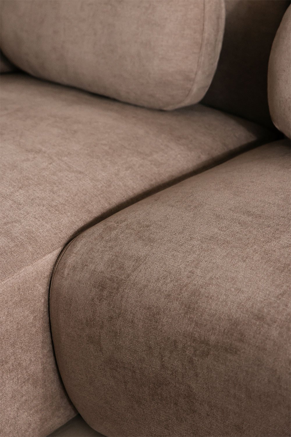 Left 2-piece modular chaise longue sofa with right divan in Coquette chenille, gallery image 2