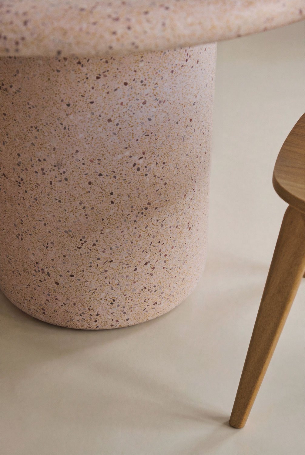 Emiria round cement dining table, gallery image 2