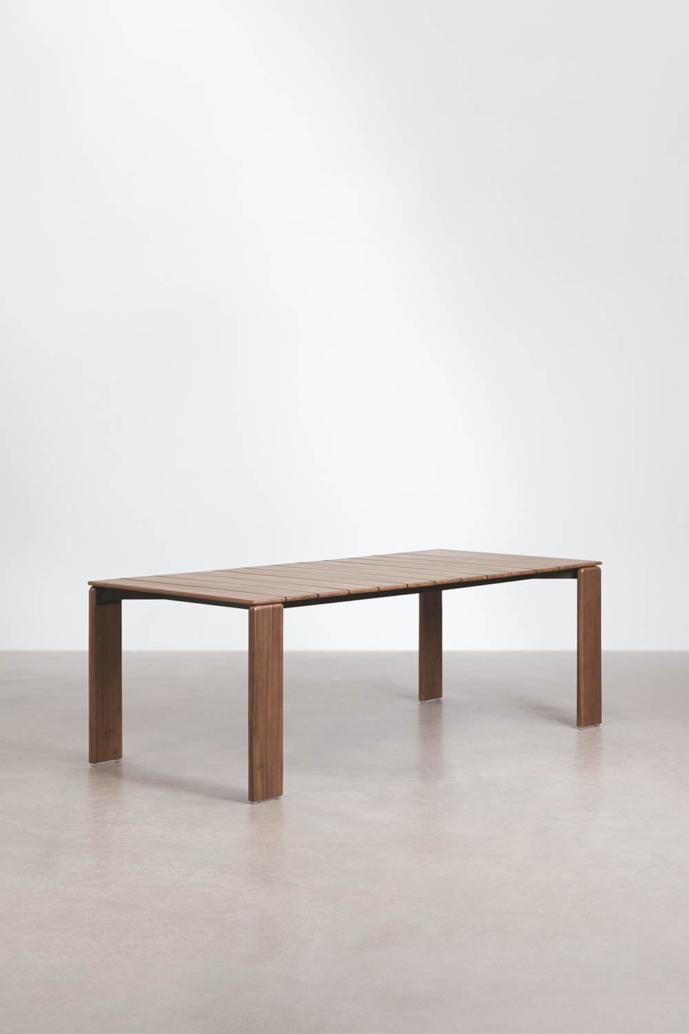 Rectangular dining table in Kandroa acacia wood, gallery image 1
