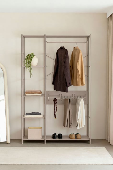 Elviah open iron wardrobe