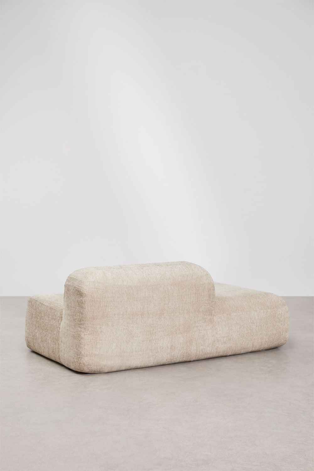 Left chaise module for modular sofa in vacuum-packed chenille Merida, gallery image 4