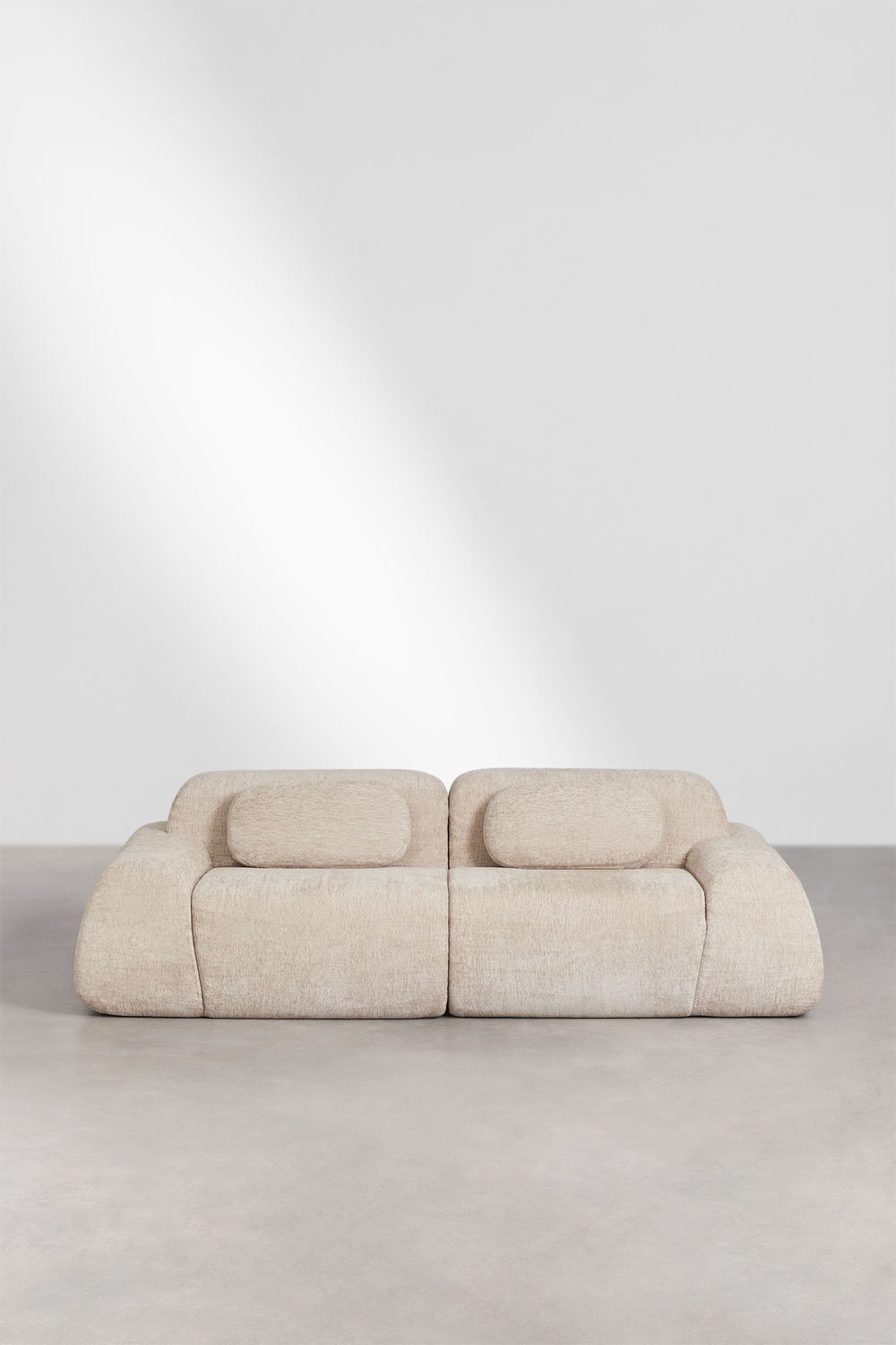 2-piece modular sofa in vacuum-packed chenille Merida, gallery image 5
