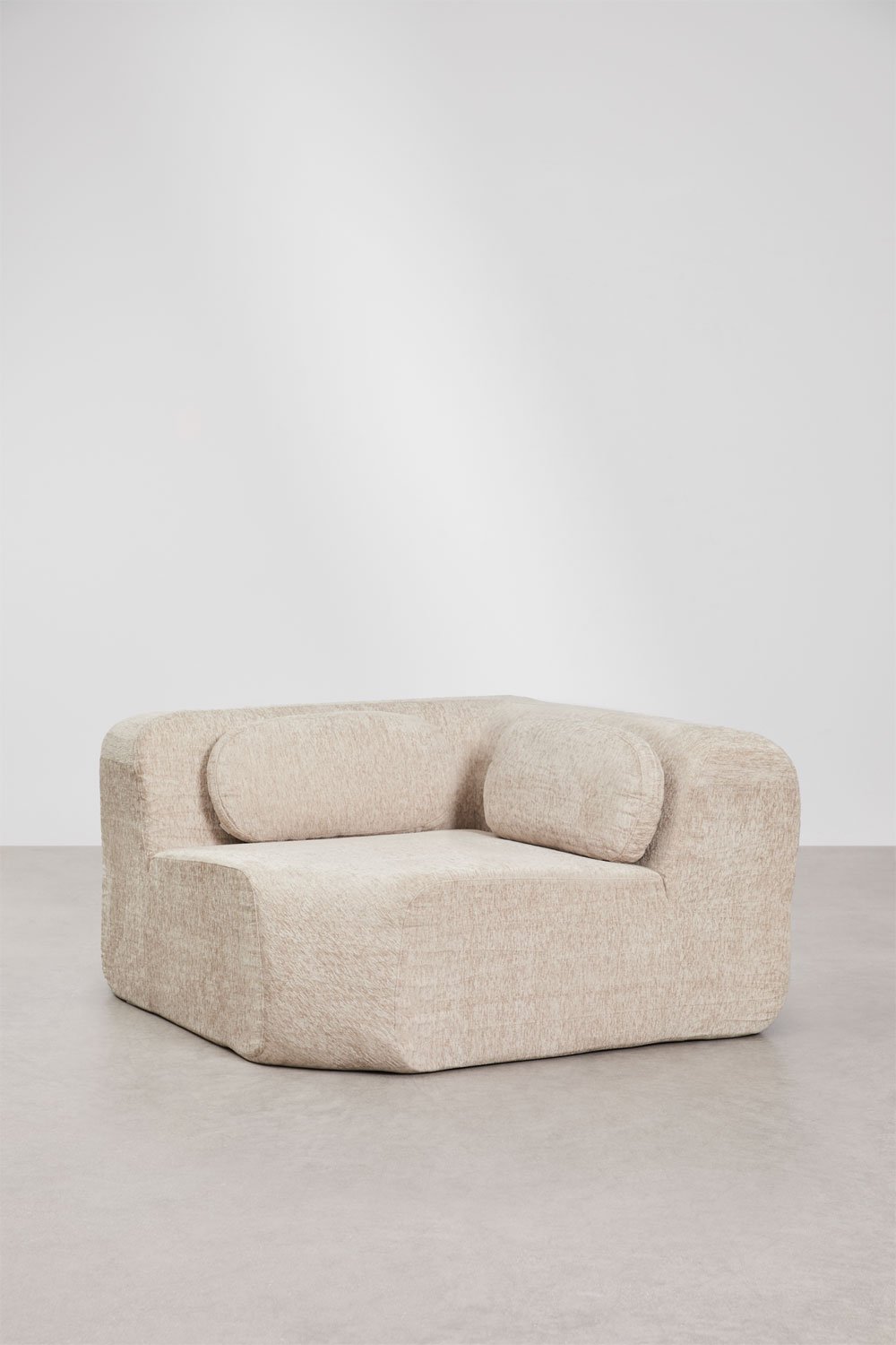 Merida vacuum-packed chenille modular sofa corner module, gallery image 1