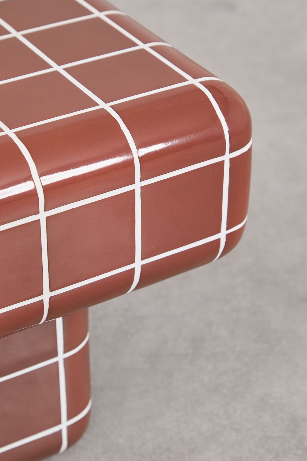 Rectangular garden coffee table in cement and fiberglass Eleonor, gallery image 3