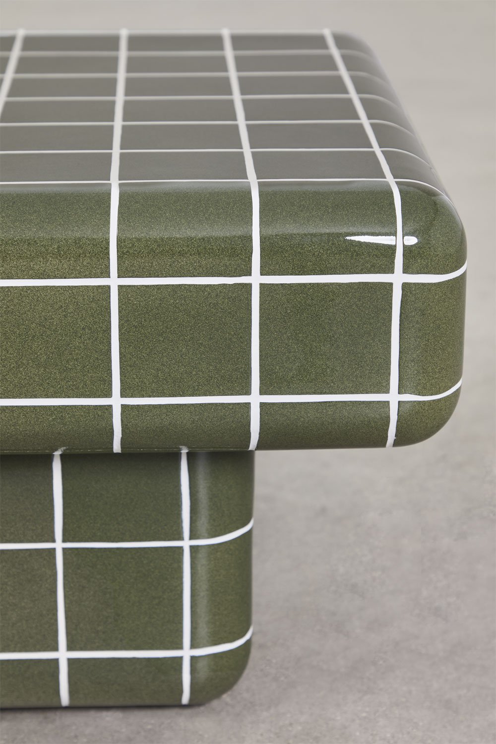 Rectangular garden coffee table with tile-look cement Eleonor, gallery image 6