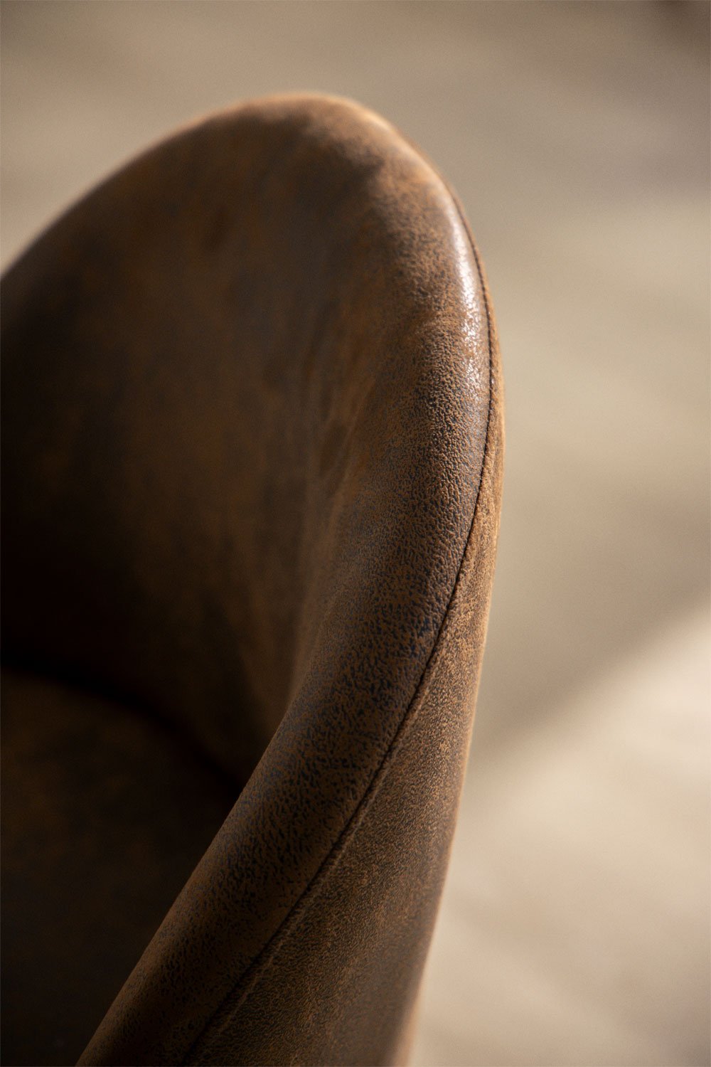 Pack of 2 Kana upholstered dining chairs in faux leather, gallery image 2