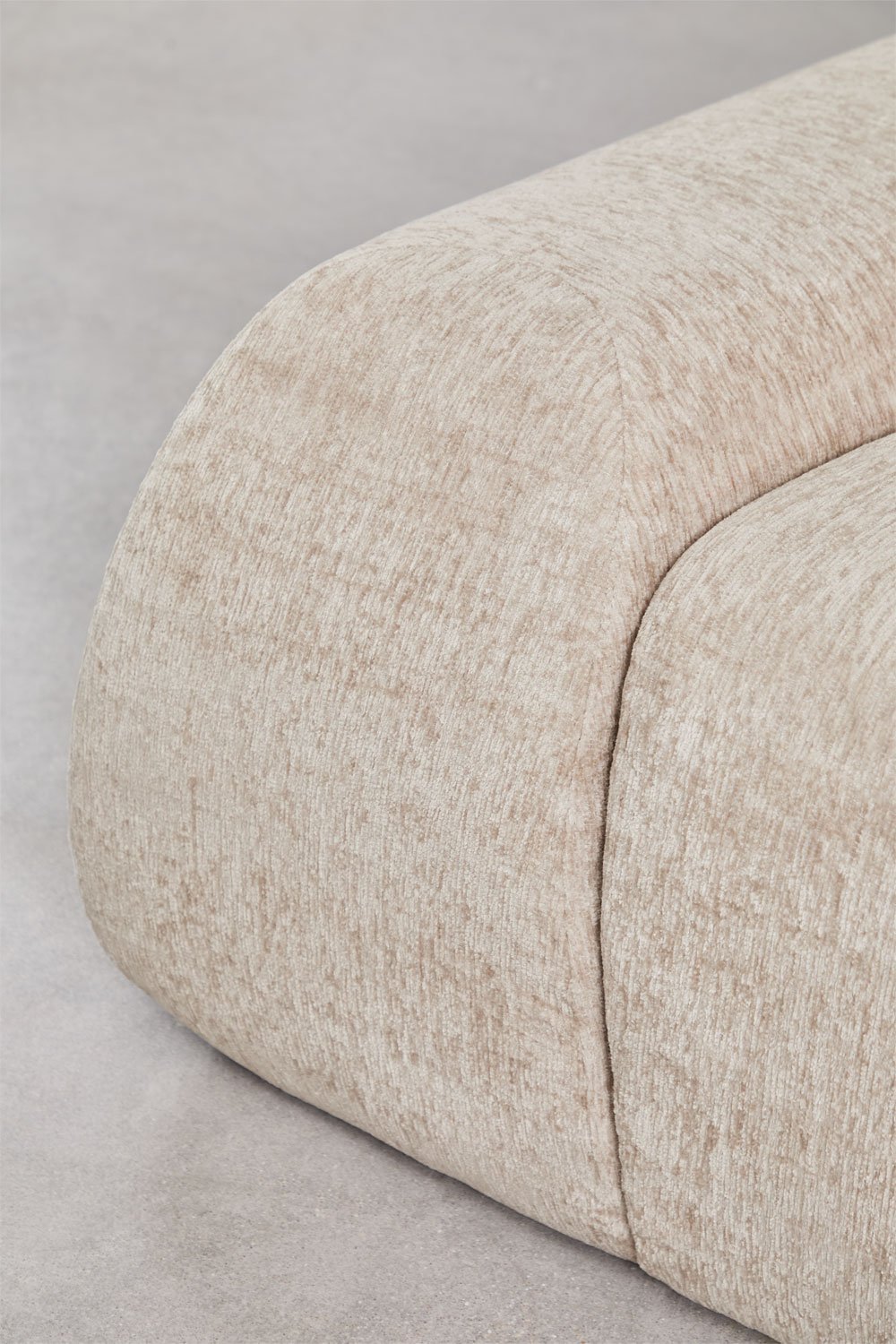 2-piece modular sofa in vacuum-packed chenille Merida, gallery image 7