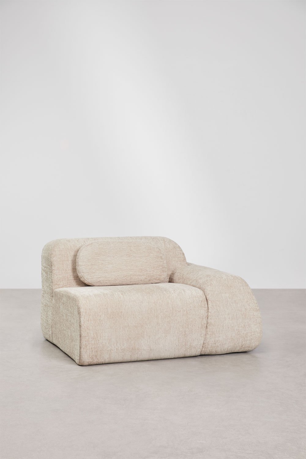 5-piece modular corner sofa in vacuum-packed chenille Merida, gallery image 12