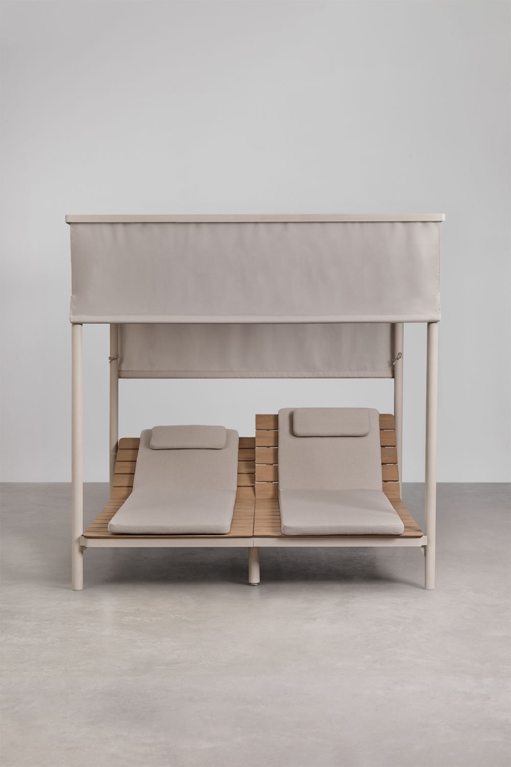 Reclining Balinese bed in acacia wood Sirka, gallery image 4