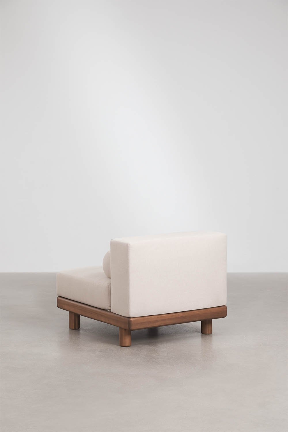 Central module for modular garden sofa in acacia Edrien, gallery image 4