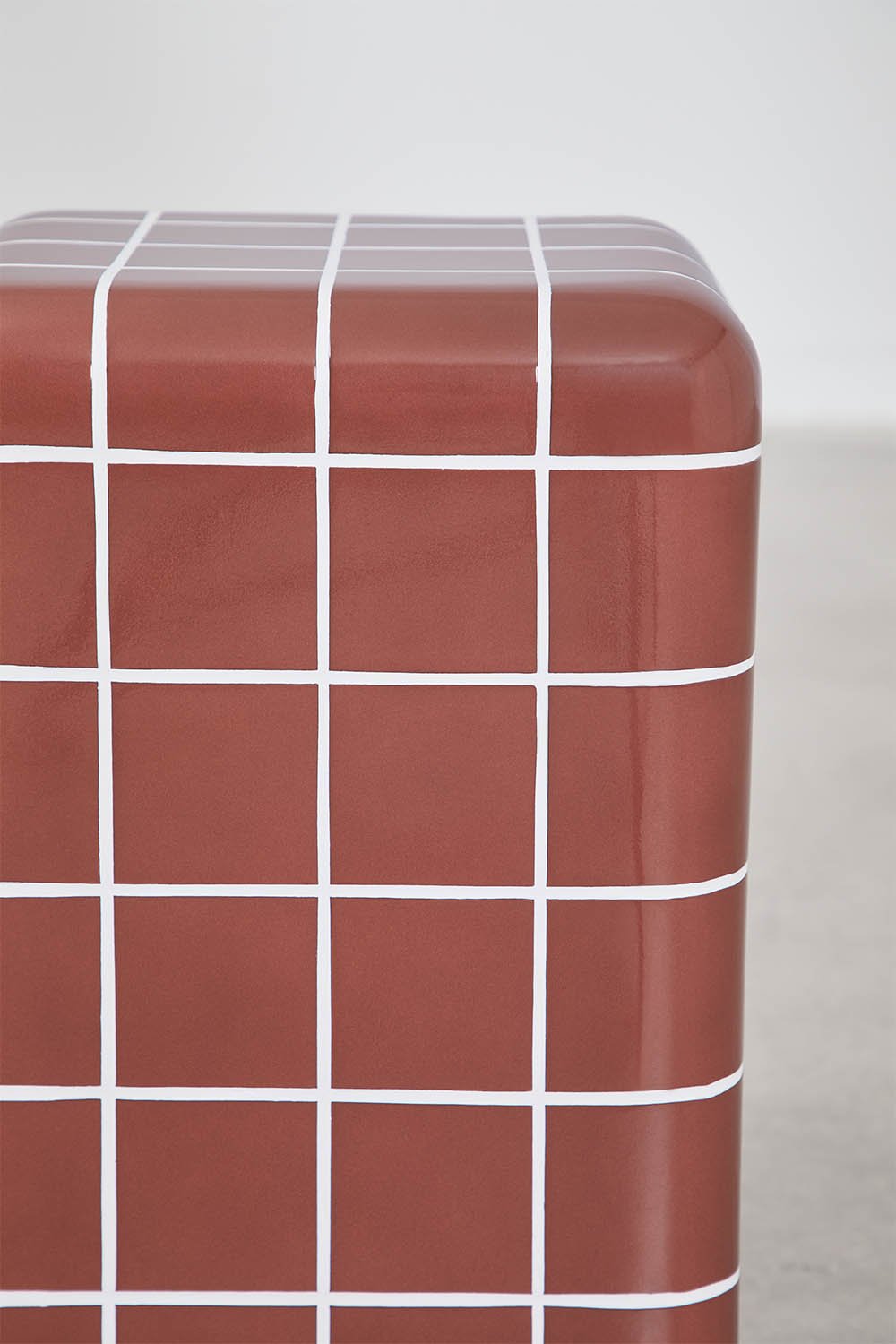 Eleonor square side table, 30x30 cm, made of cement and fiberglass, gallery image 5