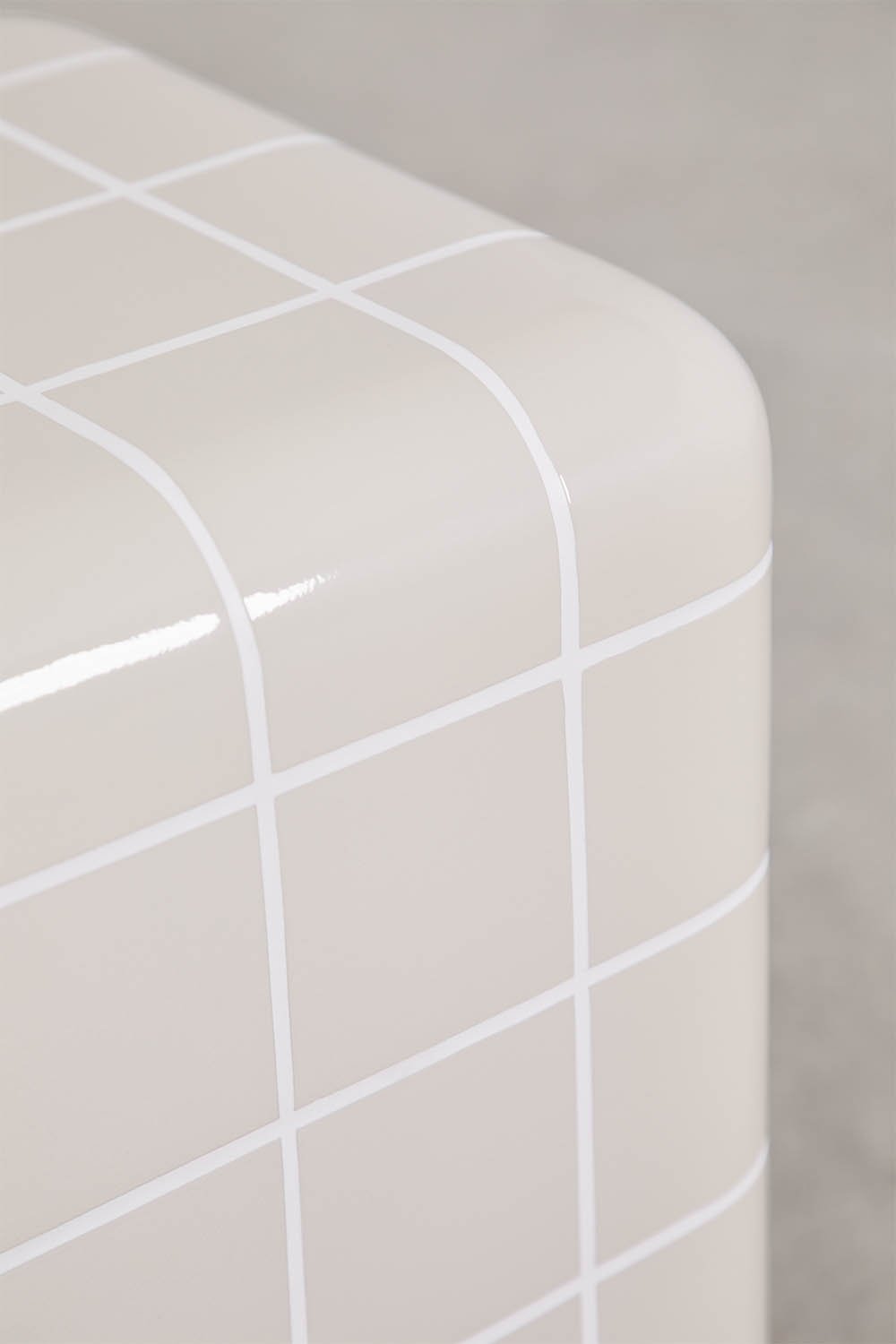 Eleonor square side table, 30x30 cm, made of cement and fiberglass, gallery image 4