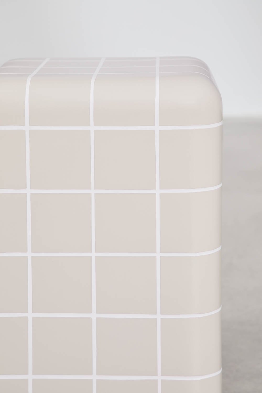 Eleonor square bedside table, 30x30 cm, made of cement and fiberglass, gallery image 3