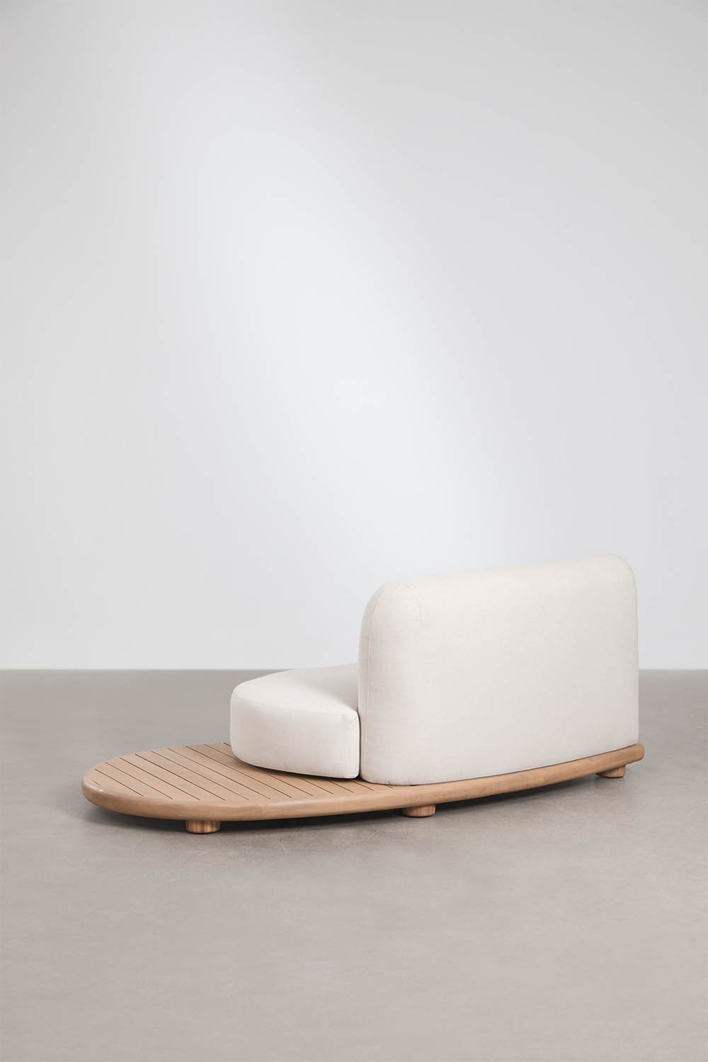 Right corner module for modular garden sofa in acacia wood Gerard, gallery image 4