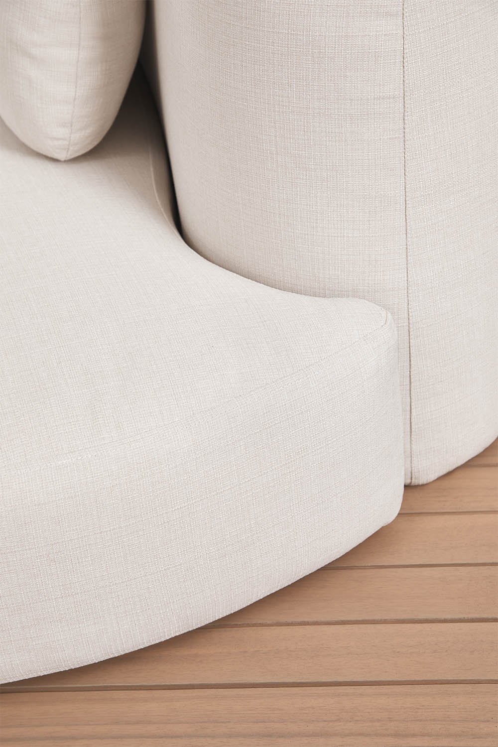 Right corner module for modular garden sofa in acacia wood Gerard, gallery image 6