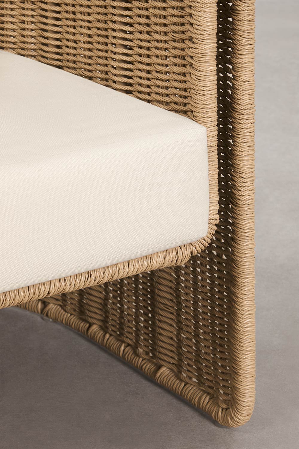 2-seater sofa in steel and synthetic wicker Lina, gallery image 6