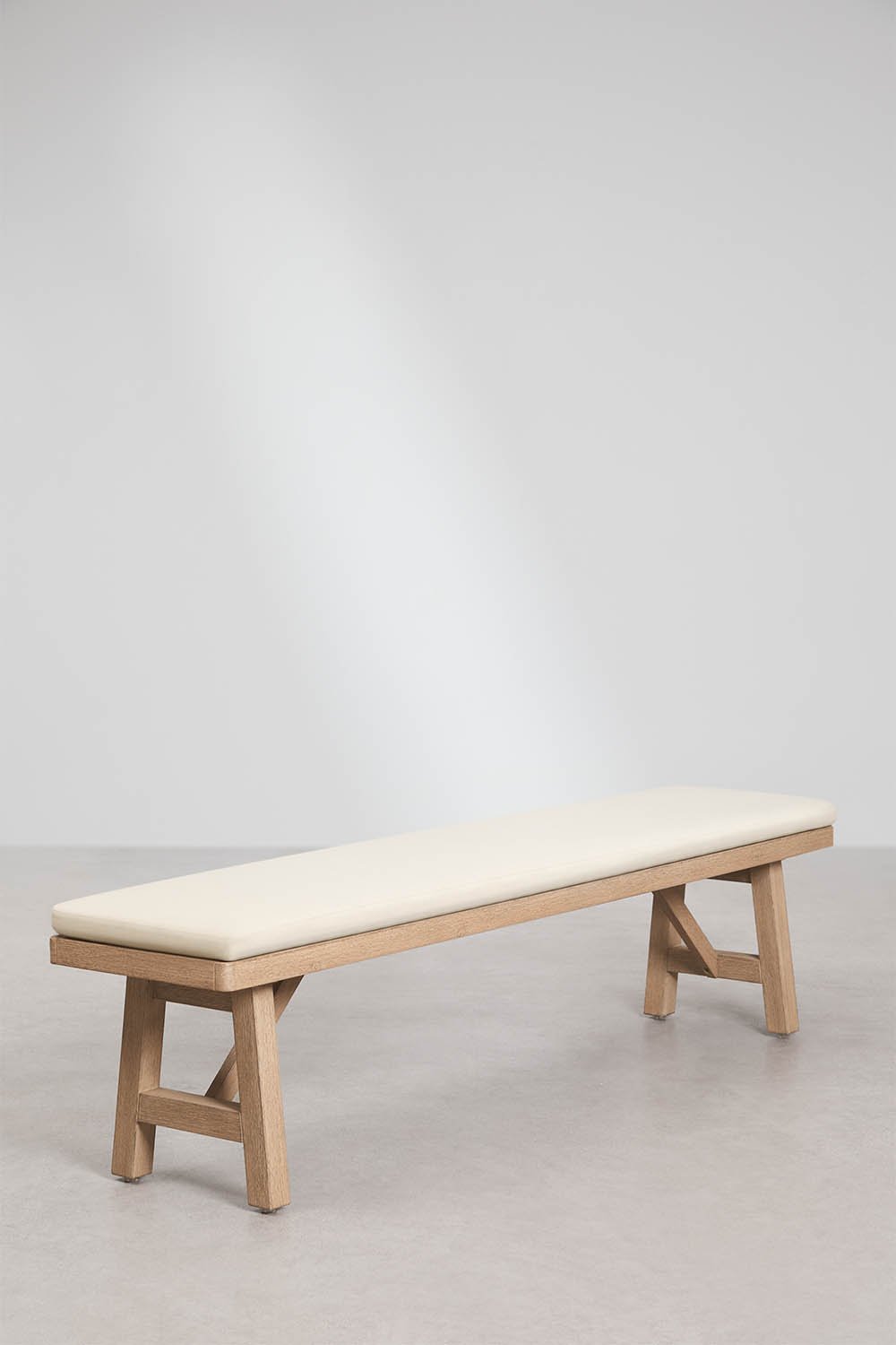 Dubai 190 cm acacia wood bench, gallery image 1