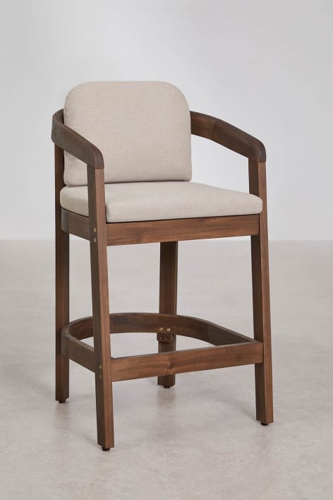 Uleno acacia wood garden bar stool
