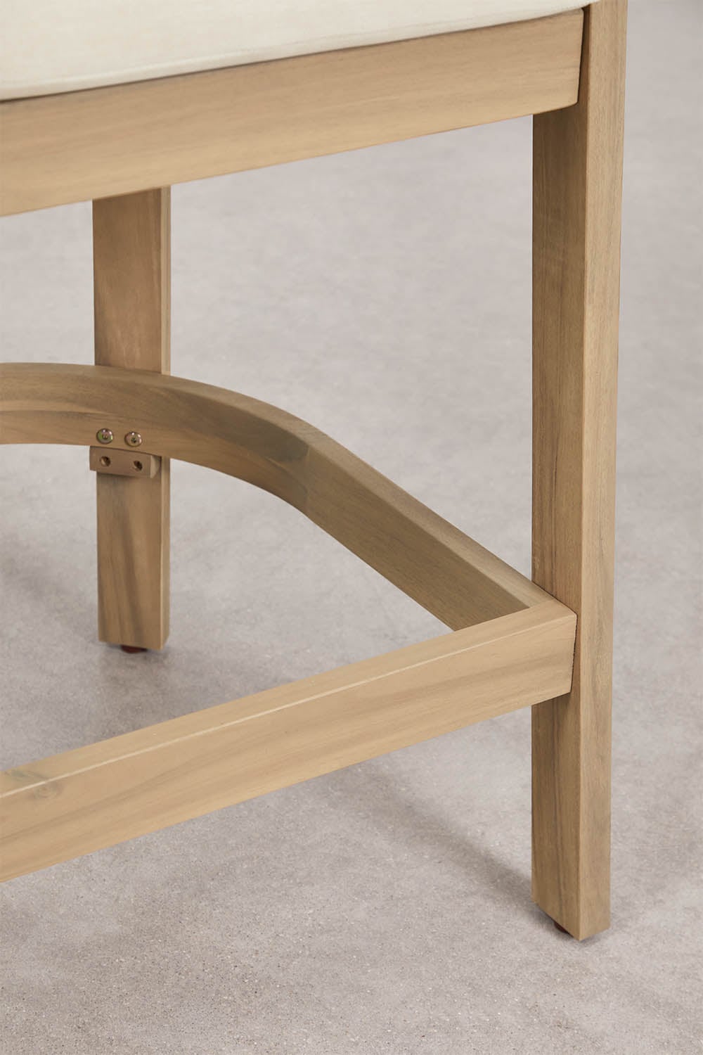 High stool in Uleno acacia wood, gallery image 5