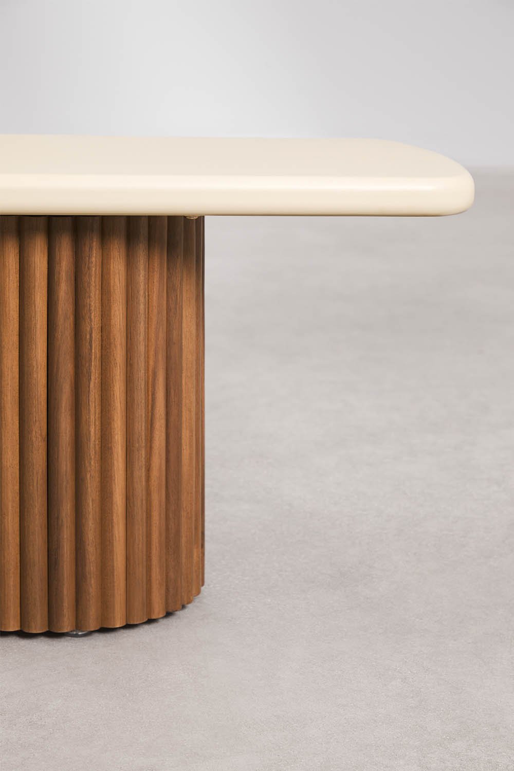 Sirvon garden bench in cement and acacia wood, gallery image 4