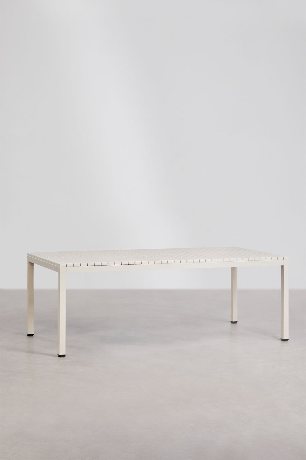 Rectangular dining table 210x100 cm in Marti aluminum, gallery image 1