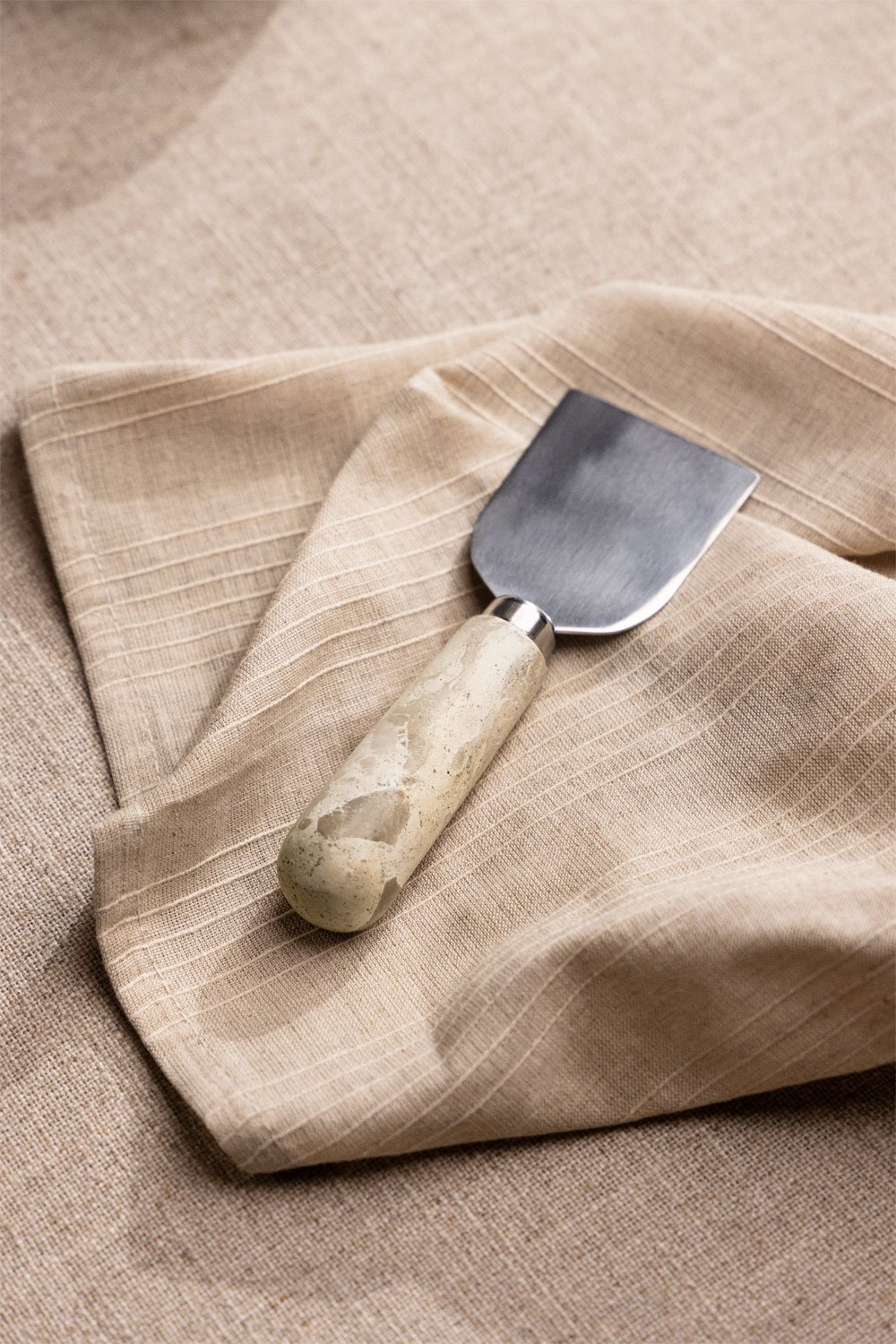 Set of 3 cheese knives in marble and steel Calven, gallery image 3