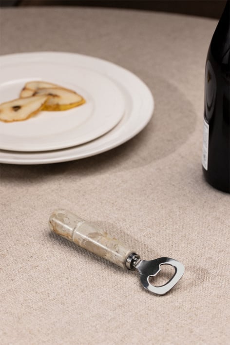 Calven marble and steel bottle opener