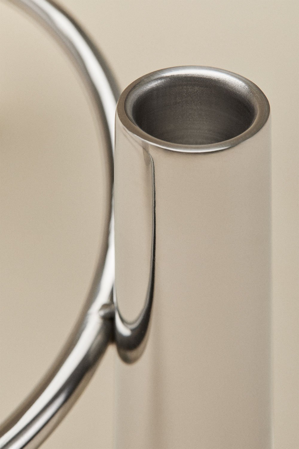 Tyva 4-arm stainless steel candelabra, gallery image 3