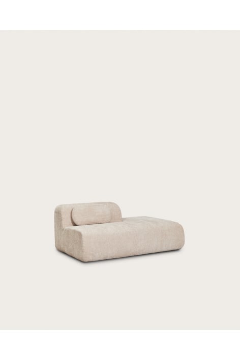 Right chaise module for modular sofa in vacuum-packed chenille Merida