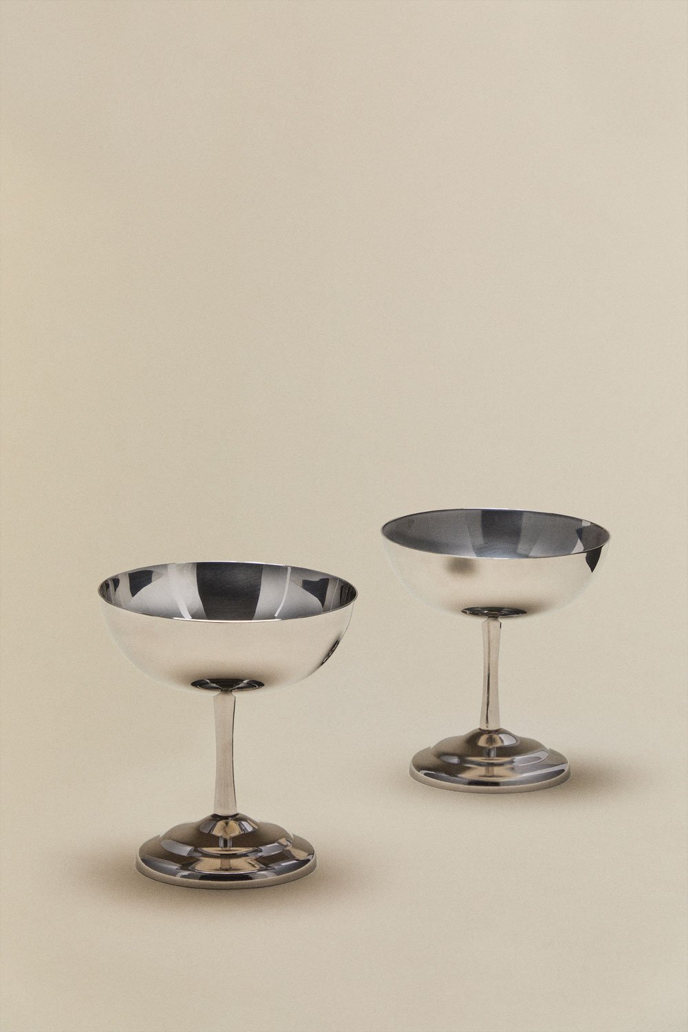 Pack of 2 cocktail glasses 20 cl in stainless steel Morrow, gallery image 3