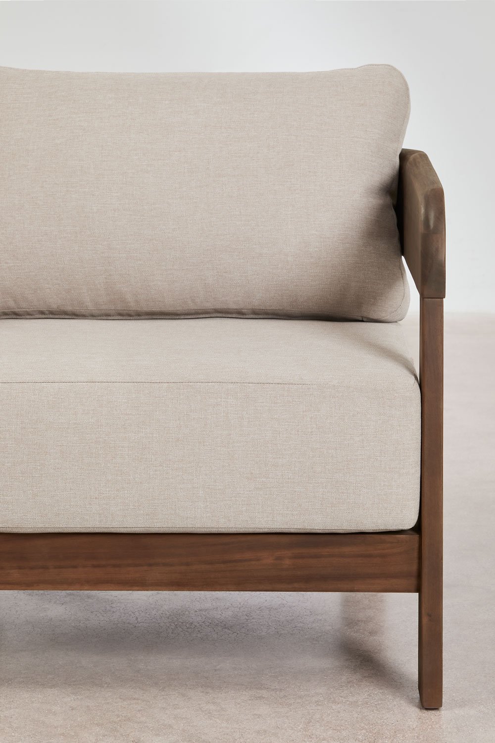 Pack of 2 armchairs in acacia wood Uleno, gallery image 2