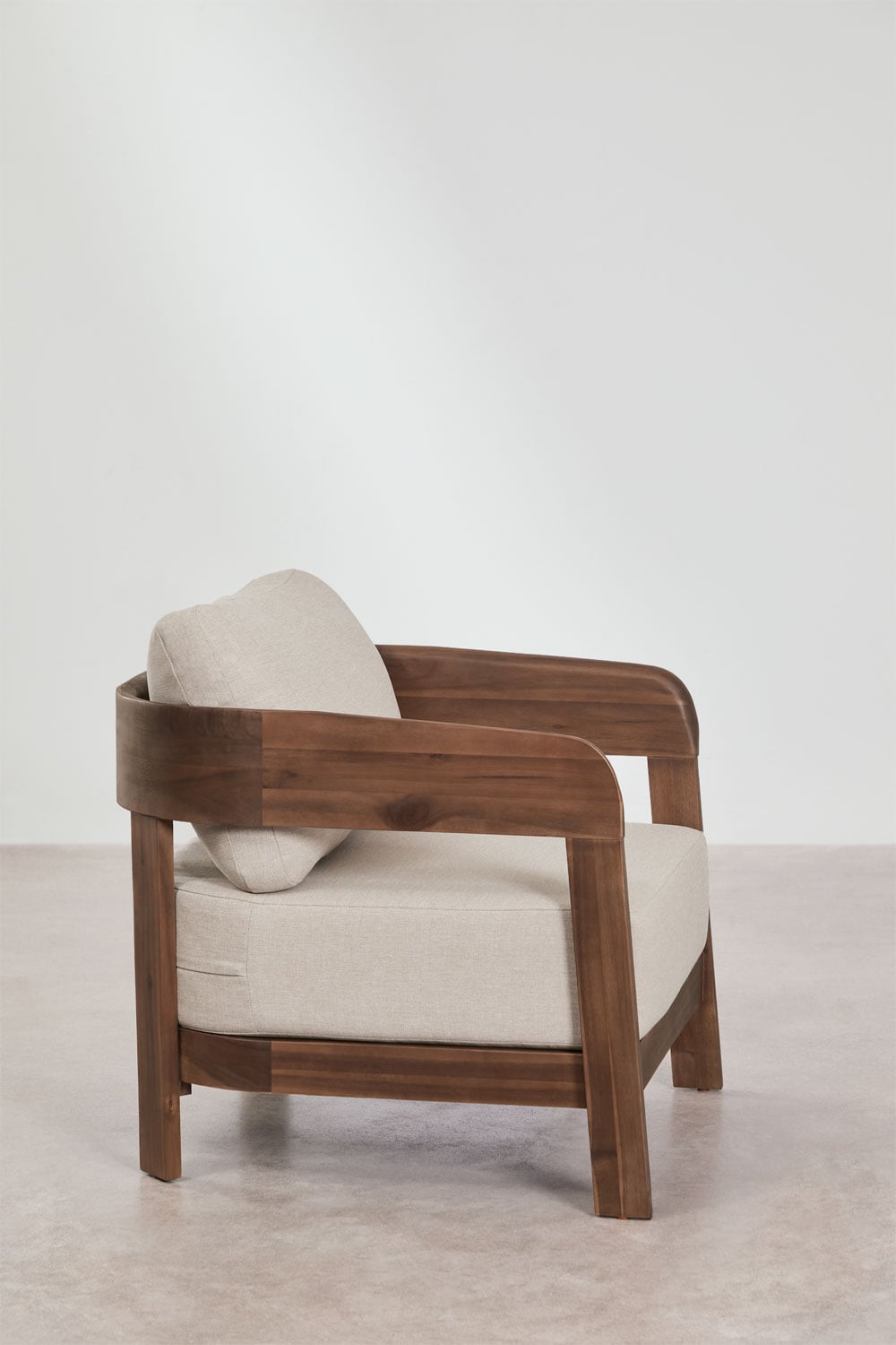 Pack of 2 armchairs in acacia wood Uleno, gallery image 4