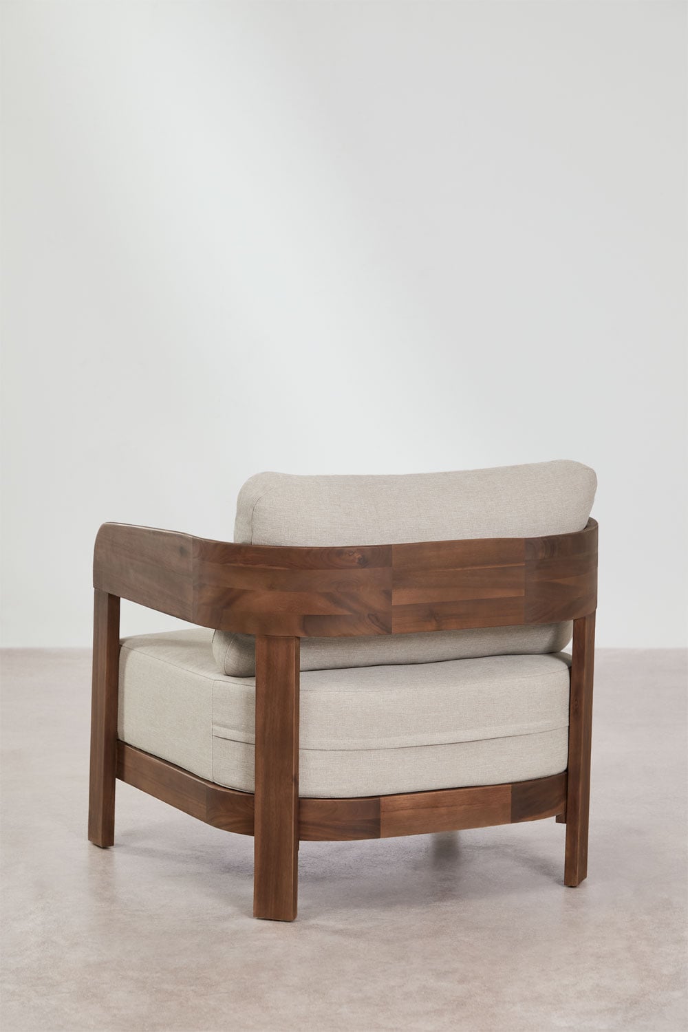 Pack of 2 armchairs in acacia wood Uleno, gallery image 5