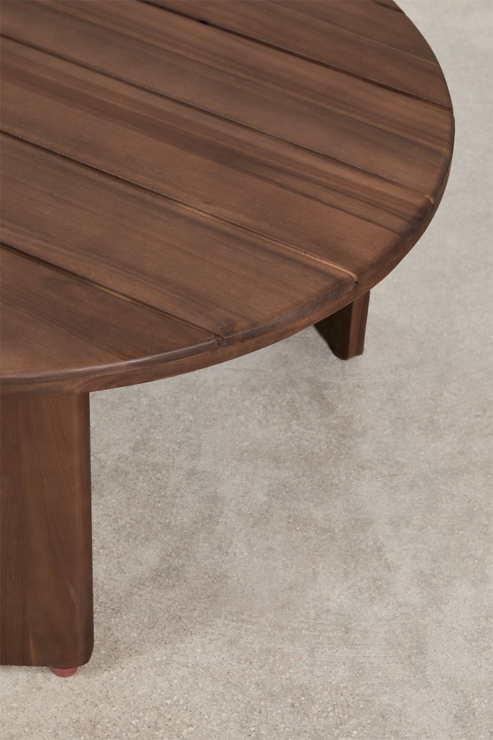 Oval coffee table 100x80 cm in Uleno acacia wood, gallery image 2