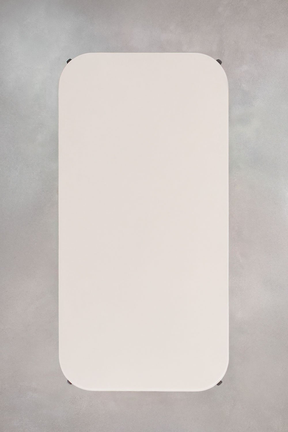 Rectangular dining table 200x100 cm in tempered glass and MDF Nilea, gallery image 7