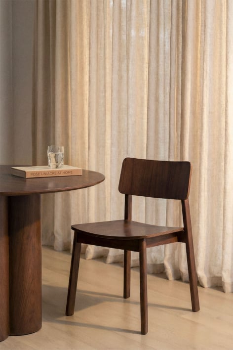 Gilda wooden dining chair - Walnut Wood