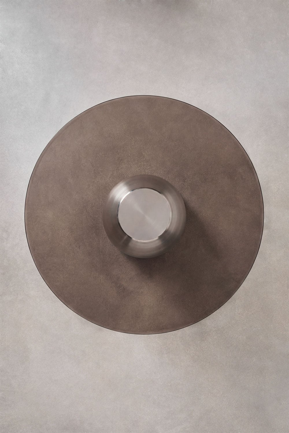 Round dining table Ø130 cm in tempered glass Mariana, gallery image 6