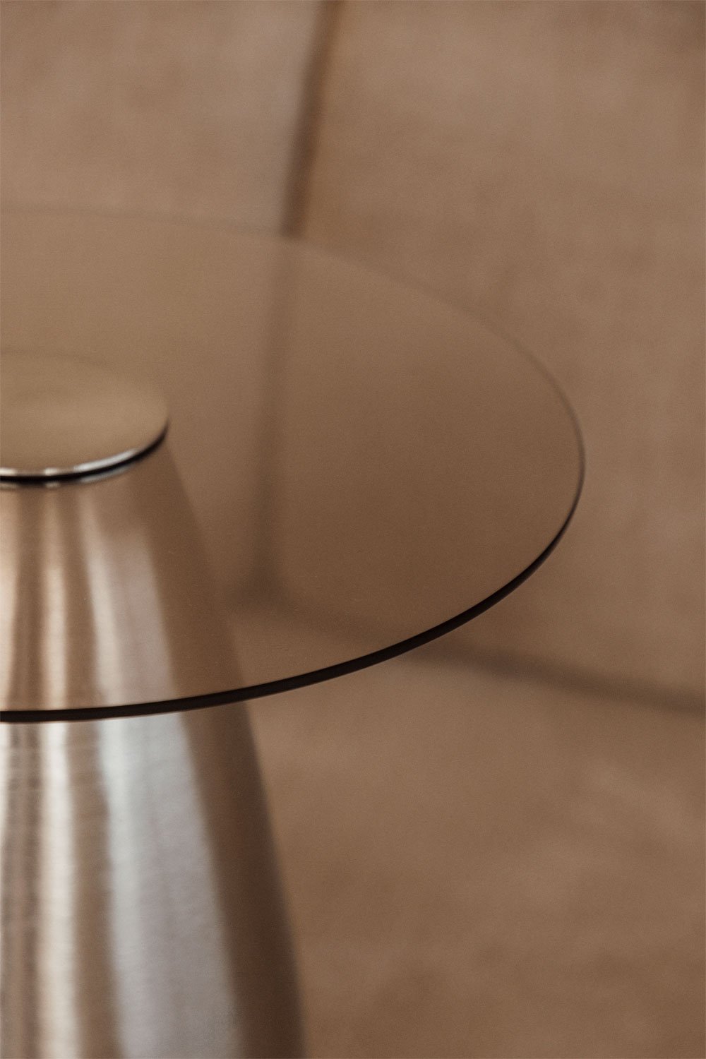 Mariana round side table Ø50 cm in tempered glass, gallery image 2