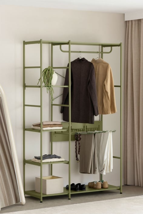 Elviah iron open wardrobe