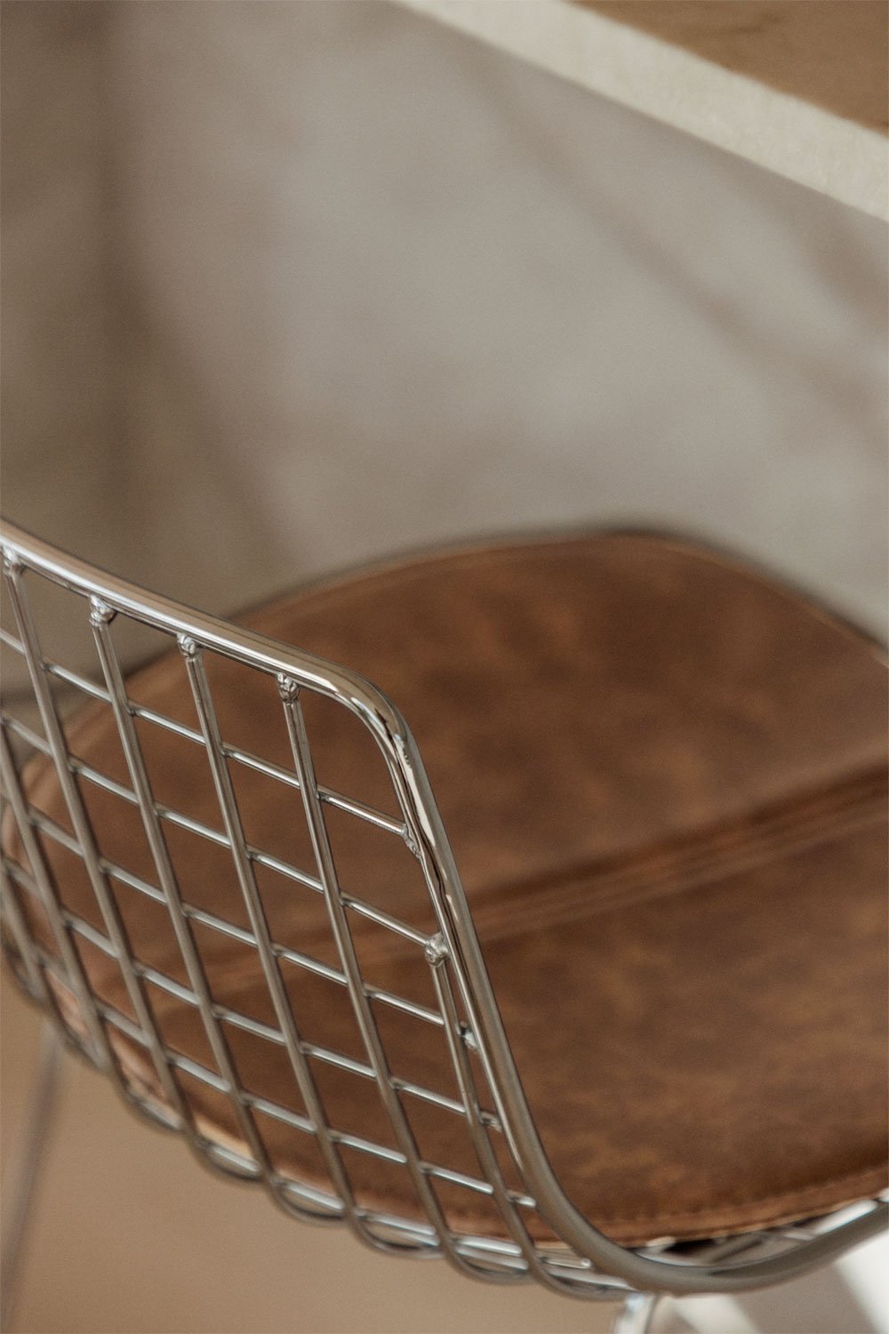 High stool with steel backrest Renee, gallery image 2