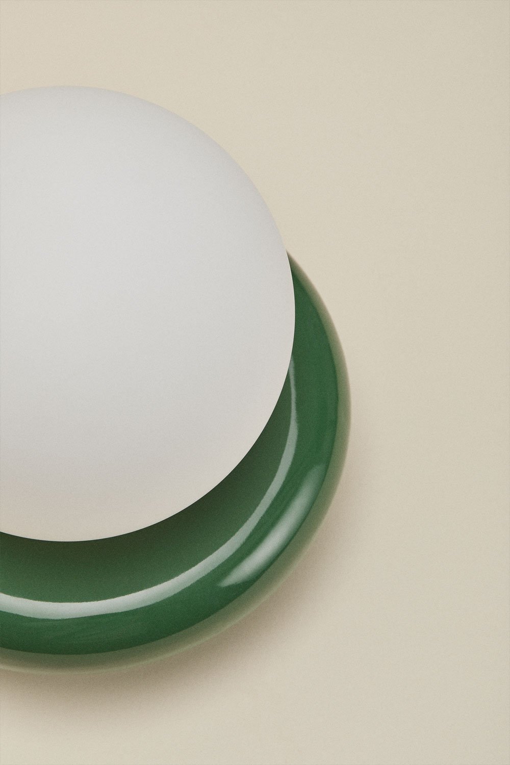 Ceramic table lamp with Kryx glass ball, gallery image 5