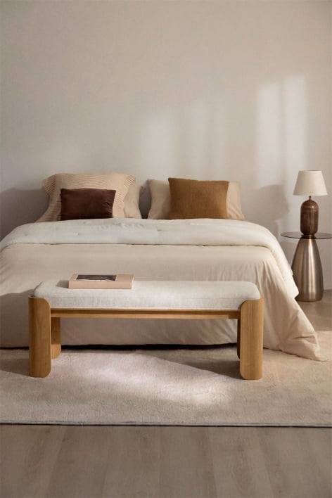 Lofren rubberwood and veneer bench