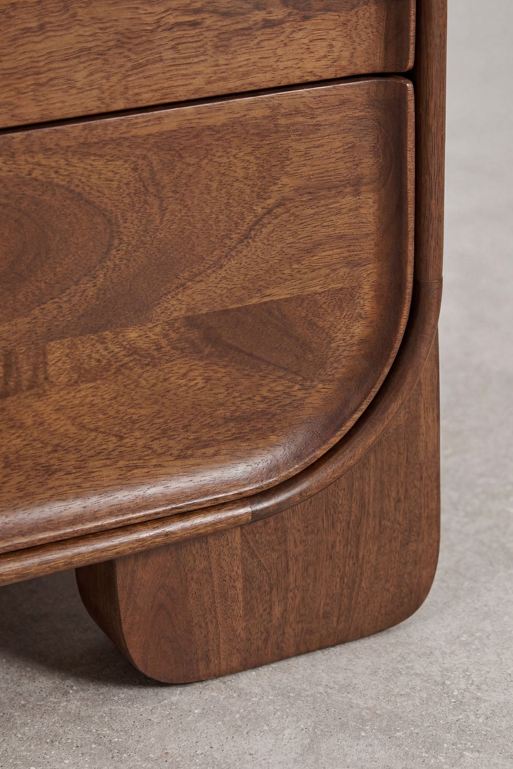 Kivalina 55x40 cm nightstand in mango wood and natural stone, gallery image 7