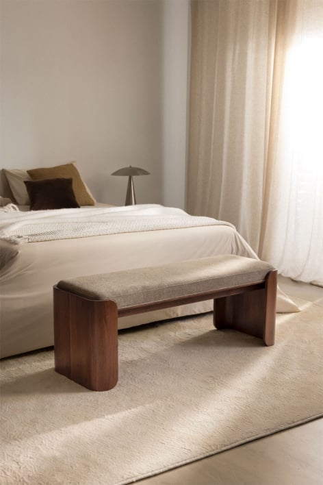 Lofren rubberwood and veneer bench