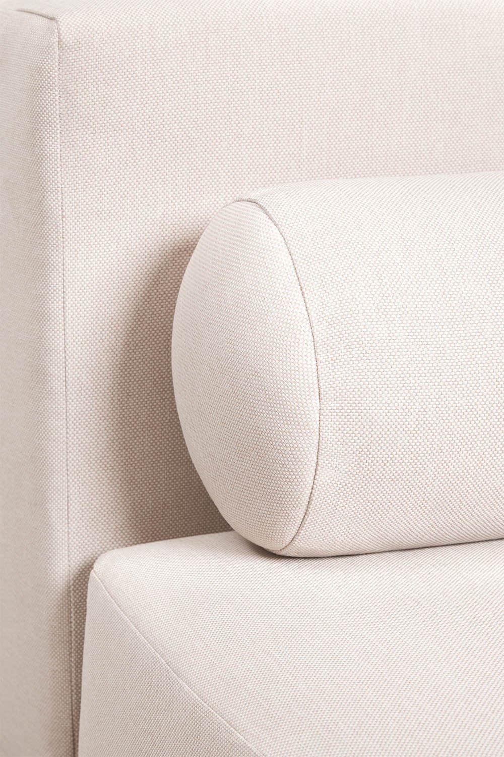 3-piece garden modular sofa and acacia pouf Edrien, gallery image 2