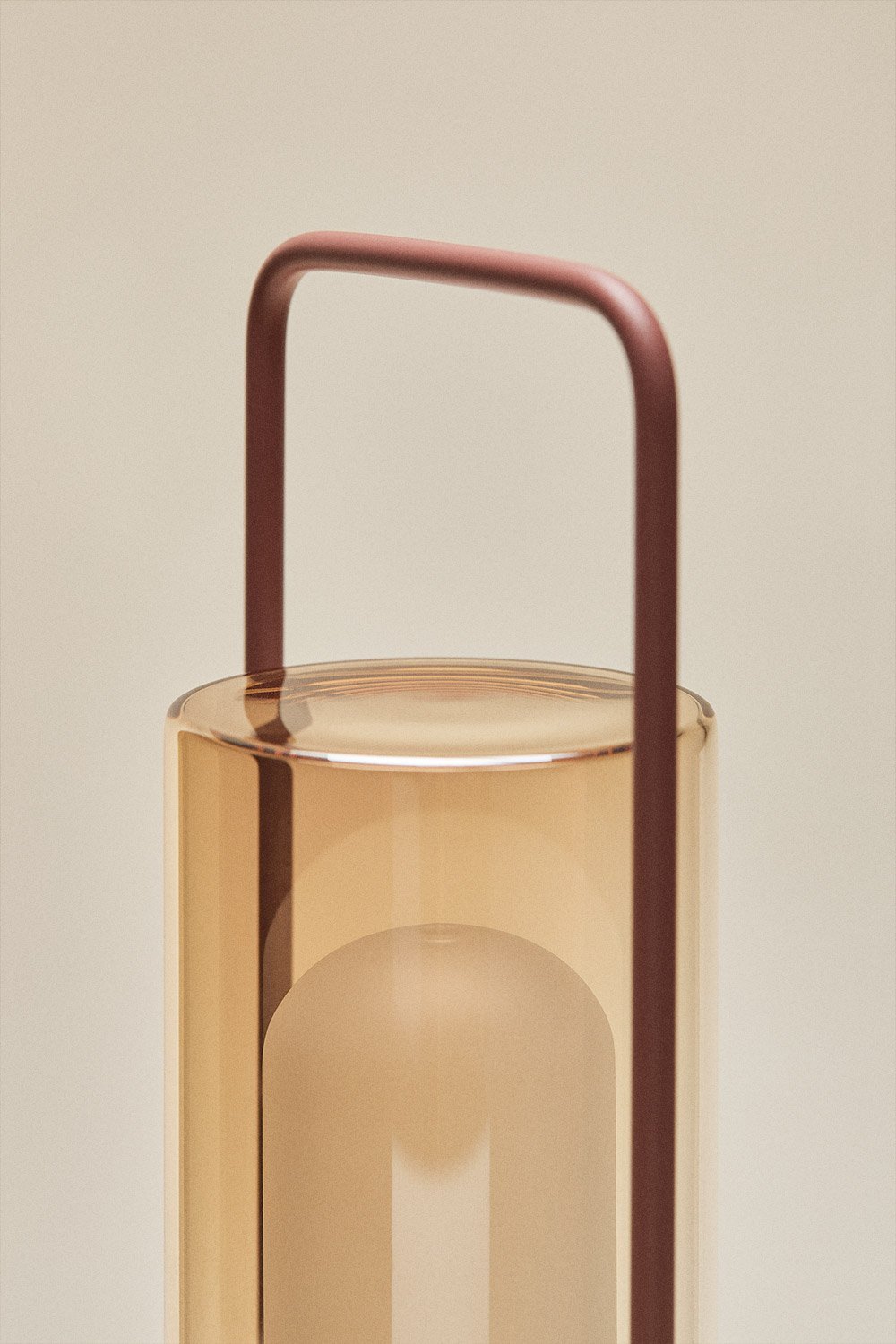 Wireless LED outdoor table lamp in iron and glass Sorlix, gallery image 4