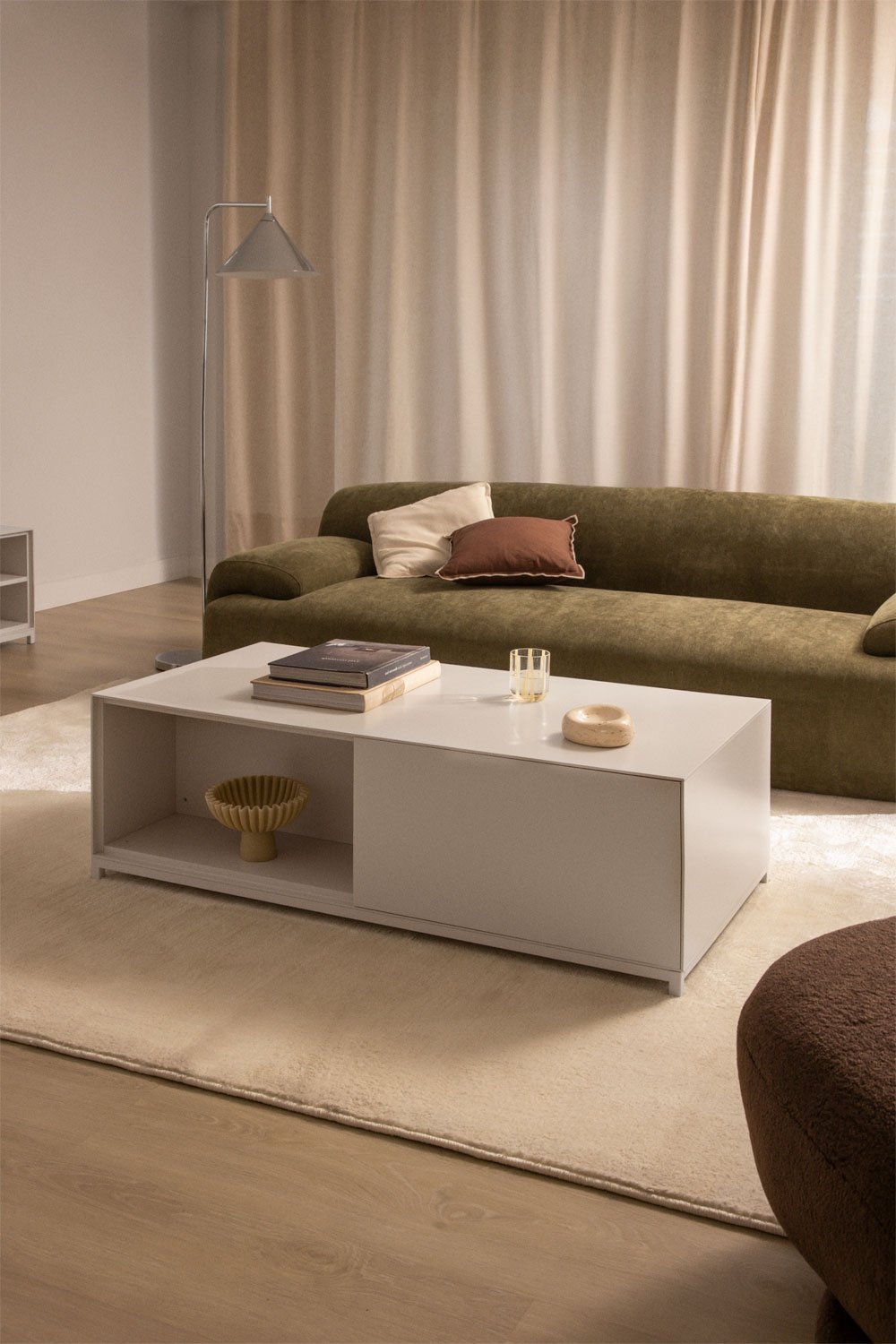 Rectangular coffee table 120x60 cm in Kivora MDF, gallery image 1