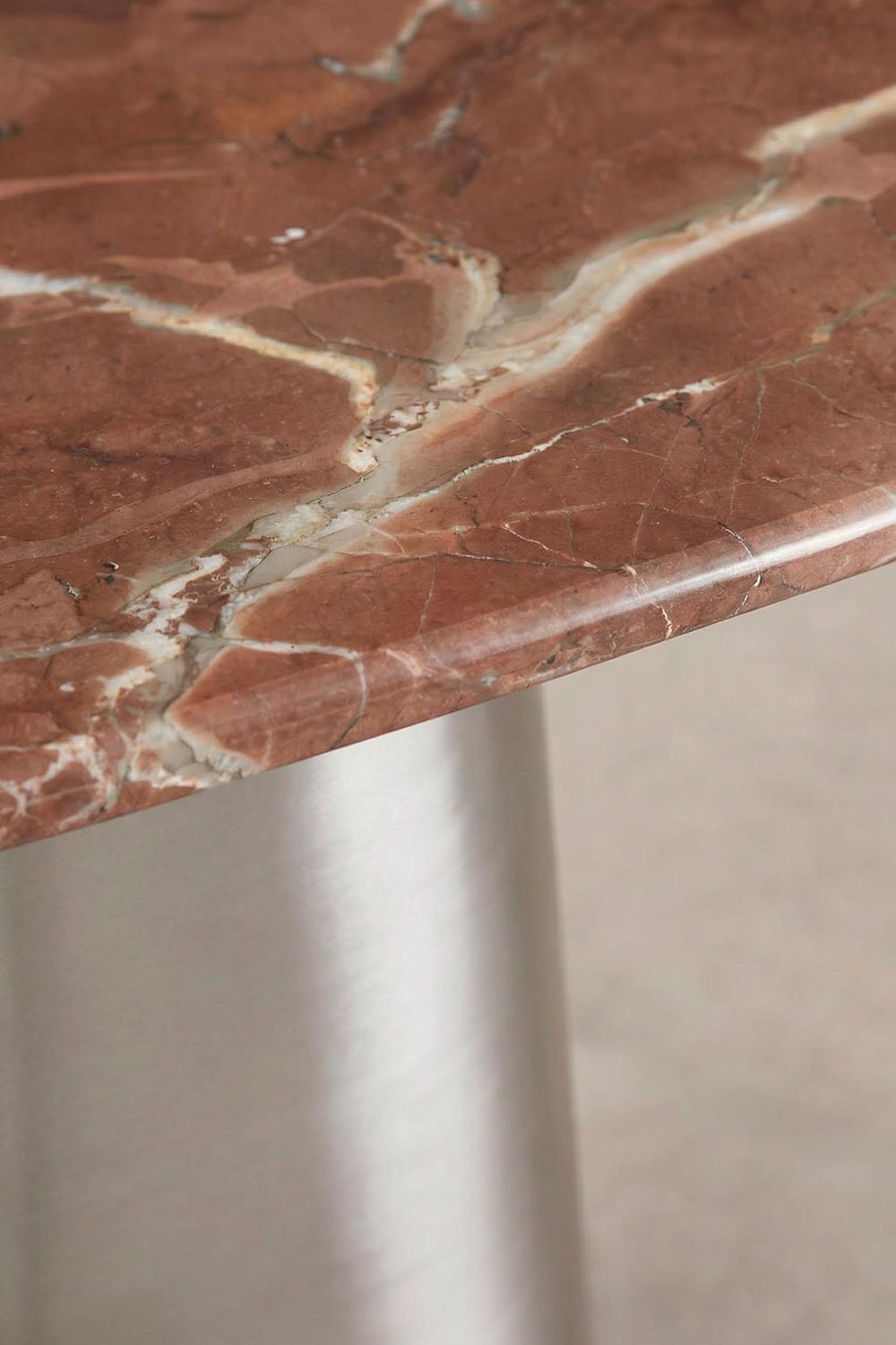 Moreila 120x40 cm natural stone and stainless steel hallway console table, gallery image 7